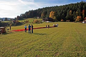 Heissluftballon startet beim Wiesenbauer