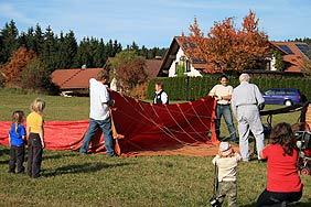 Heissluftballon startet beim Wiesenbauer