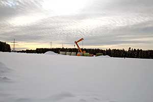 Bauarbeiten Windkraftanlage Brogen