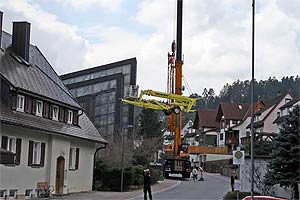 Hebebühne katholische Kirche