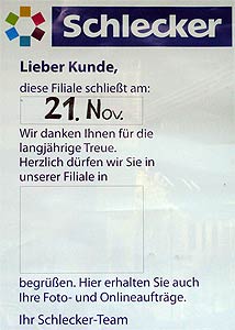Schlecker geschlossen