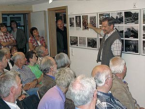Fritz Wöhrle referiert über die Geschichte des Tennenbronner Steinbruch