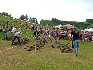 Grabenhacken beim Bachfest