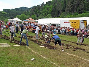 Grabenhacken beim Bachfest