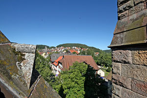 Blick vom evangelischen Kirchturm