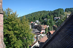 Blick vom evangelischen Kirchturm