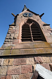 Blick vom evangelischen Kirchturm