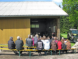Gottesdienst im Grnen auf dem Reibehof