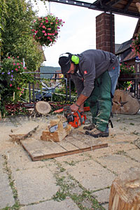 Holztag im Heimathaus