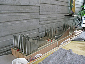 Neue Orgel wird aufgebaut