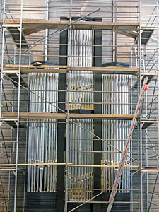 Neue Orgel wird aufgebaut