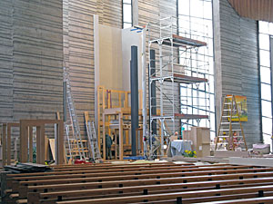 Neue Orgel wird aufgebaut