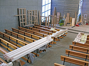 Neue Orgel wird aufgebaut