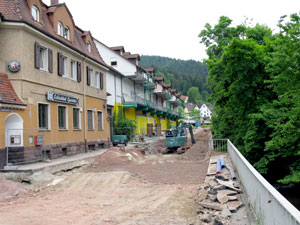 Arbeiten am Berneckstrand