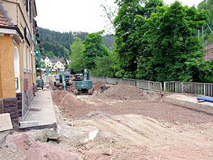 Arbeiten am Berneckstrand