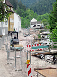 Arbeiten am Berneckstrand