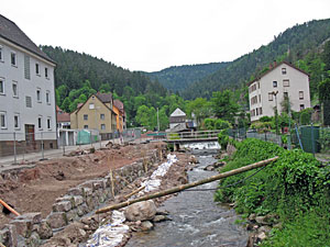 Arbeiten am Berneckstrand