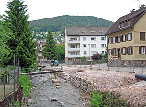 Arbeiten am Berneckstrand