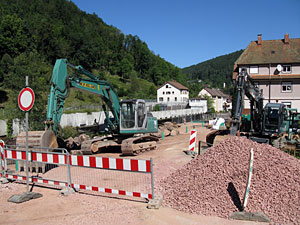 Arbeiten am Berneckstrand