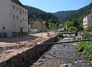 Arbeiten am Berneckstrand