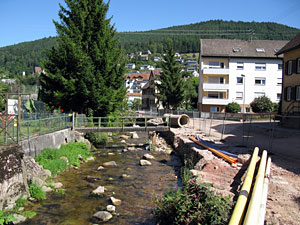 Arbeiten am Berneckstrand