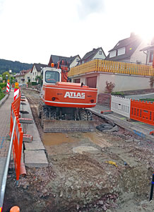Bauarbeiten in der Löwenstraße
