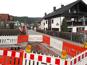 Bauarbeiten in der Löwenstraße