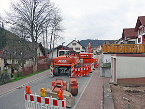 Bauarbeiten in der Löwenstraße