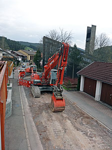 Bauarbeiten in der Löwenstraße
