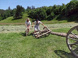 Waldfest Unterschiltach - Heuwagen aufbauen