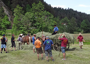 Waldfest Unterschiltach - Heuwagen laden