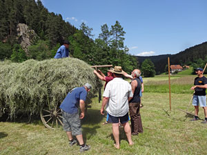 Waldfest Unterschiltach - Heuwagen laden