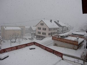 Starker Schneefall in Tennenbronn