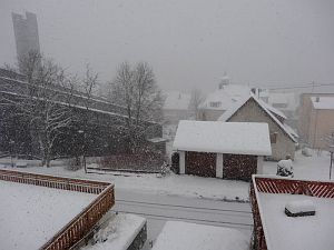 Starker Schneefall in Tennenbronn