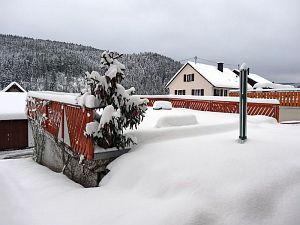 Starker Schneefall in Tennenbronn