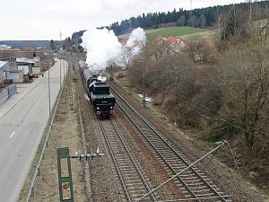 Dampfzug auf der Schwarzwaldbahn