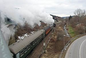Dampfzug auf der Schwarzwaldbahn