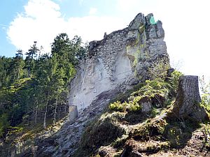 Ruine Berneck im Betonkorsett  