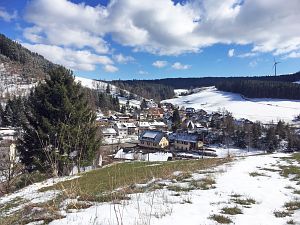 Spaeter Schnee in Tennenbronn
