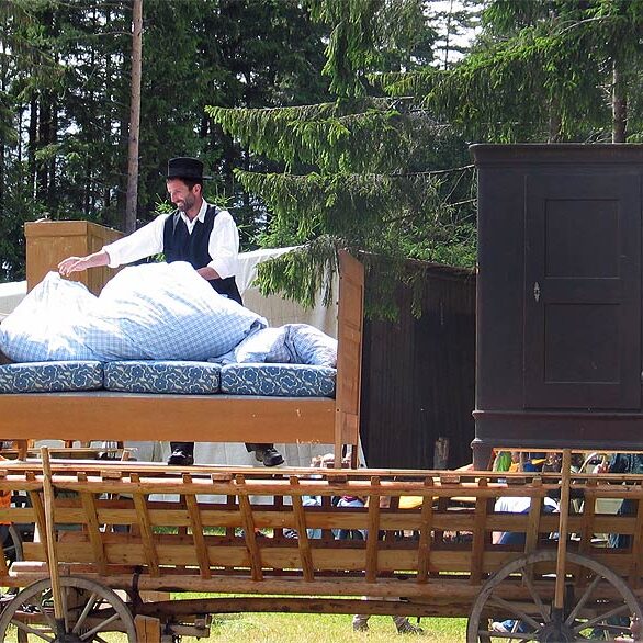 Der Brautwagen bei einer Hochzeit