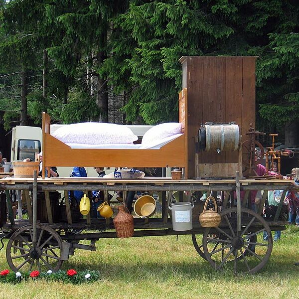 Der Brautwagen bei einer Hochzeit