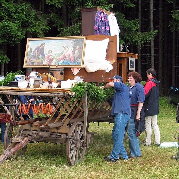 Der Brautwagen bei einer Hochzeit