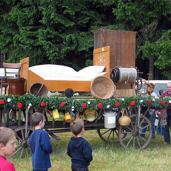 Der Brautwagen bei einer Hochzeit