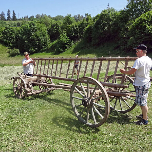 Leiterwagen aufbauen