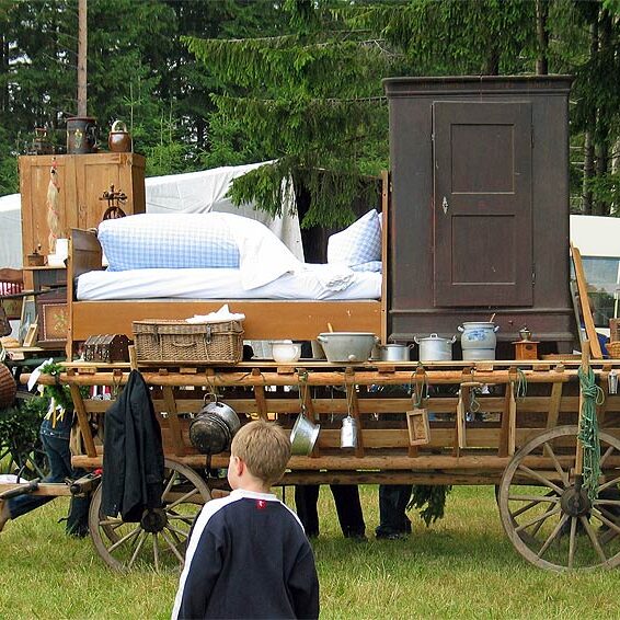 Der Brautwagen bei einer Hochzeit