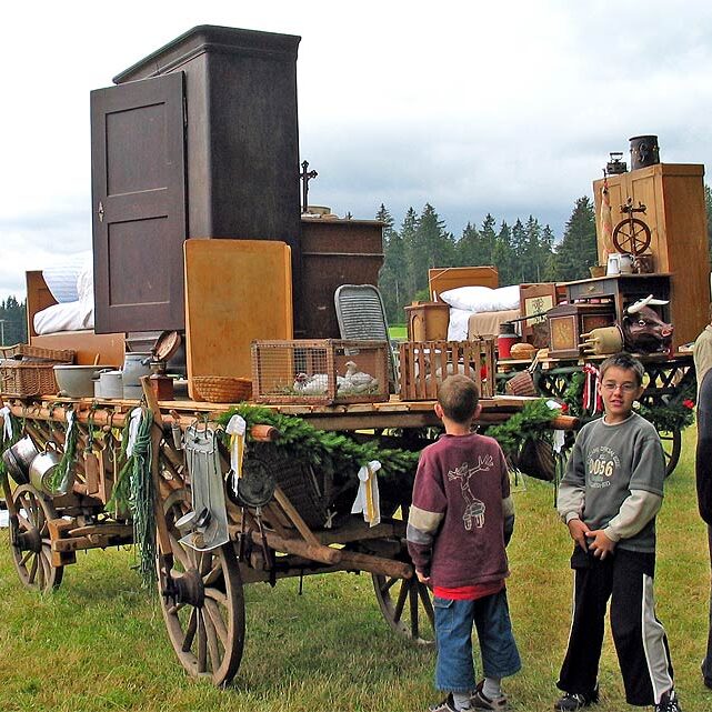 Der Brautwagen bei einer Hochzeit