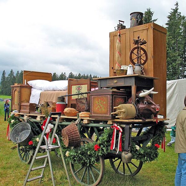 Der Brautwagen bei einer Hochzeit