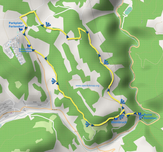 Wanderkarte Ramstein-Runde Tennenbronn