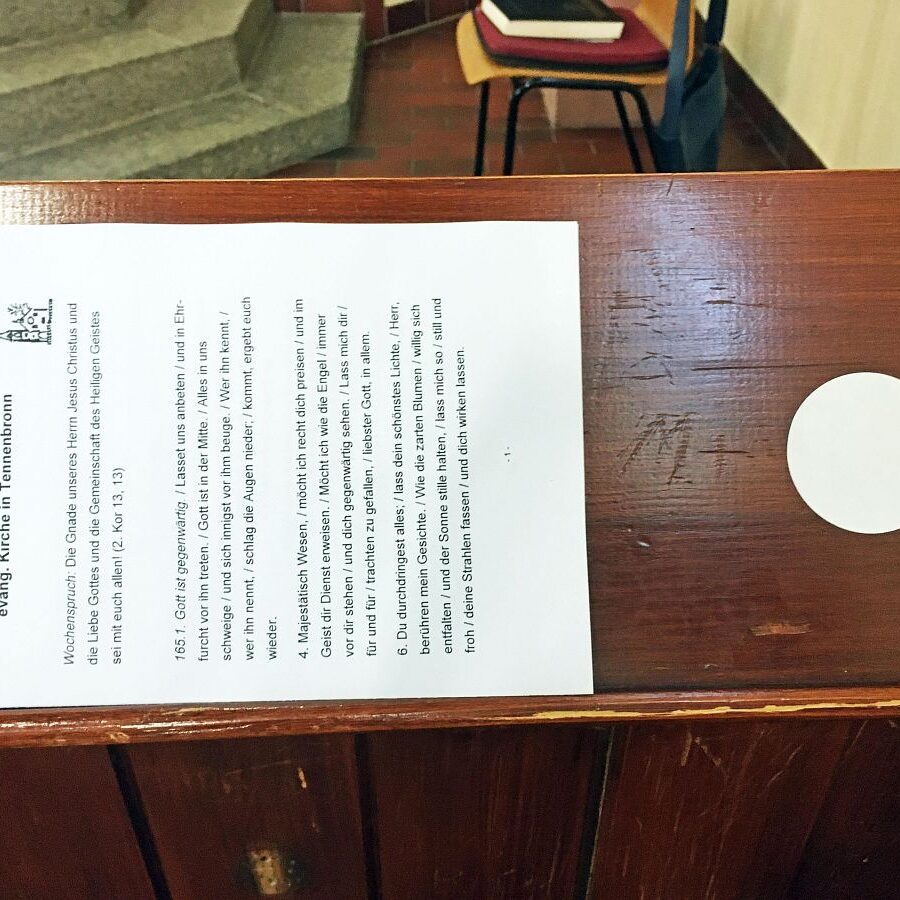 Corona Gottestdienst Tennenbronn 1