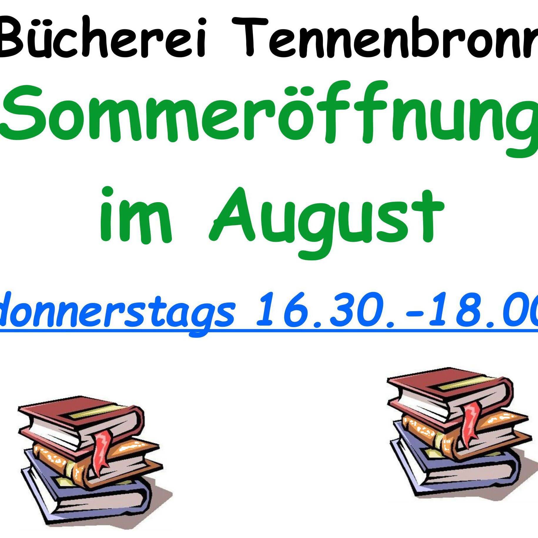 Bücherei Tennenbronn Sommeröffnung